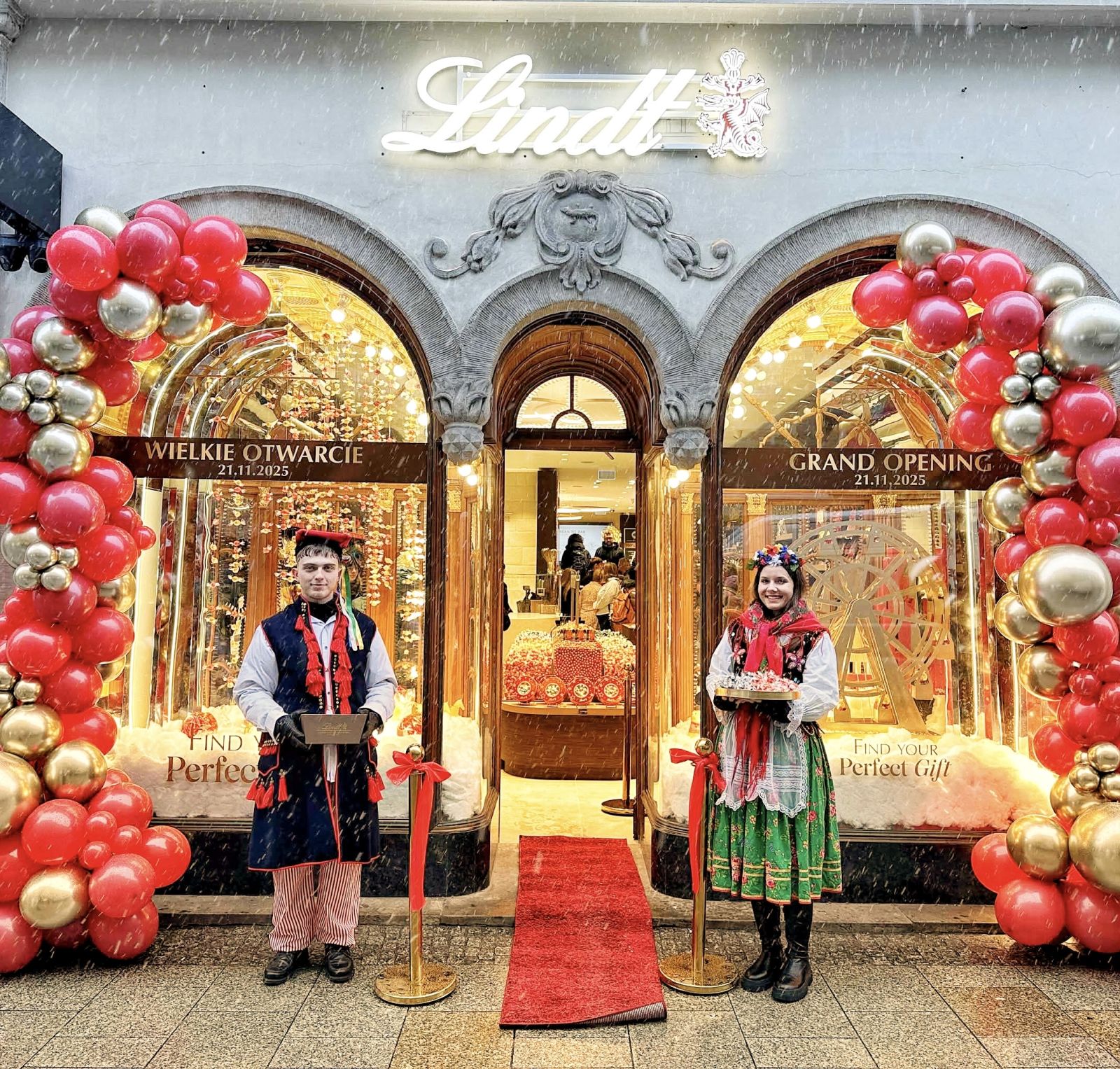 Wsparcie In Plus podczas otwarcia nowego salonu Lindt w Krakowie